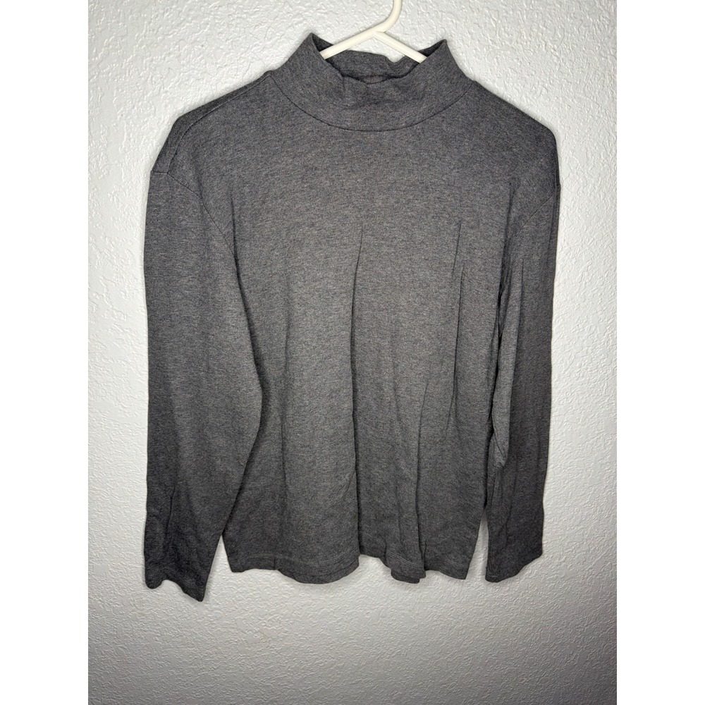 Mock Neck LIZWEAR Top Womens Medium Gray Excellent
